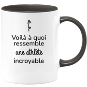 quotedazur - Mug Voilà À Quoi Ressemble Une Athlète Incroyable - Cadeau Pour Athlète - Cadeau Personnalisé Pour Femme - Cadeau Original Anniversaire Ou Noël
