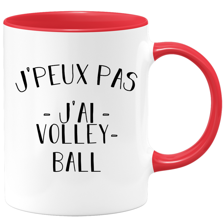 quotedazur - Mug Je Peux Pas J'ai Volley ball - Cadeau Humour Sport - Idée Cadeau Original - Tasse Volley ball - Idéal Pour Anniversaire Ou Noël
