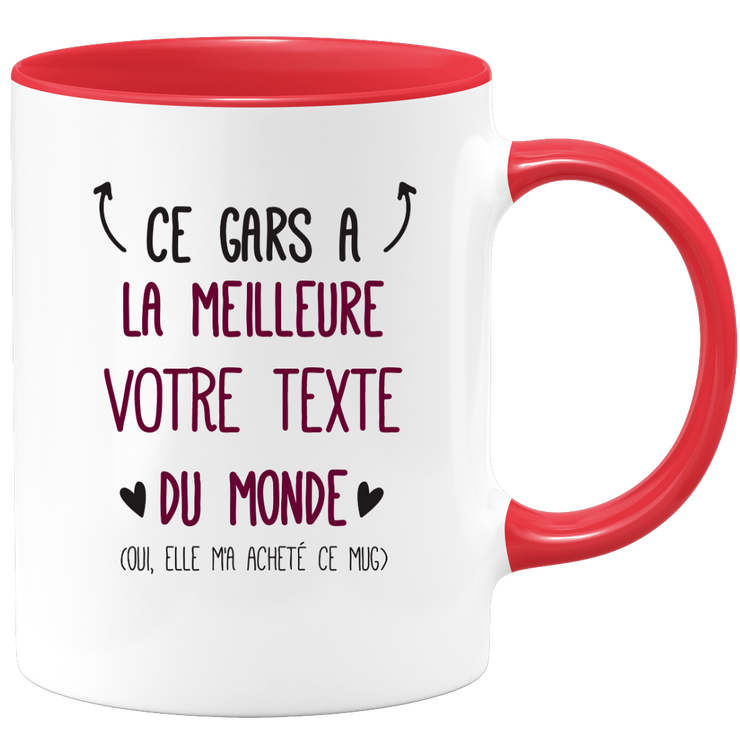 Mug personnalisable ce gars a la meilleure femme du monde