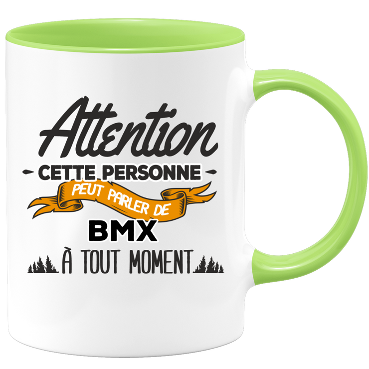 quotedazur - Mug Cette Personne Peut Parler De BMX À Tout Moment - Cadeau Humour Sport - Idée Cadeau Original     - Tasse BMX - Anniversaire Ou Noël