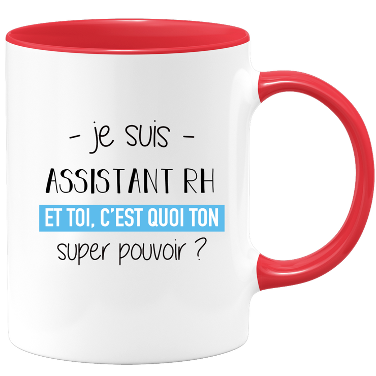 quotedazur - Mug Je Suis Assistant rh Et Toi C'est Quoi Ton Super Pouvoir - Cadeau Humour Travail - Idée Cadeau Départ Collègue - Tasse Chef Assistant rh - Idéal Pour Noël Au Bureau