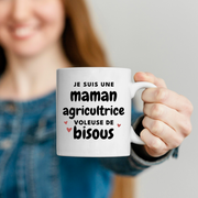 quotedazur - Mug I am a kiss-stealing farmer mom - Original Mother's Day Gift - Gift Idea For Mom Birthday - Gift For Future Mom Birth