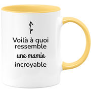 quotedazur - Mug Voilà À Quoi Ressemble Une Mamie Incroyable - Cadeau Pour Mamie - Cadeau Personnalisé Pour Femme - Cadeau Original Anniversaire Ou Noël