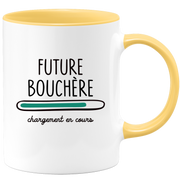 quotedazur - Mug Future Bouchere Chargement En Cours - Cadeau Humour Promotion Travail - Idée Cadeau Départ Collègue - Tasse Chef Bouchere - Idéal Pour Noël Au Bureau