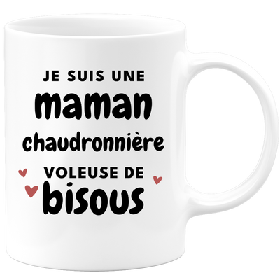 quotedazur - Mug Je Suis Une Maman Chaudronnière Voleuse De Bisous - Cadeau Fête Des Mères Original - Idée Cadeau Pour Anniversaire Maman - Cadeau Pour Future Maman Naissance