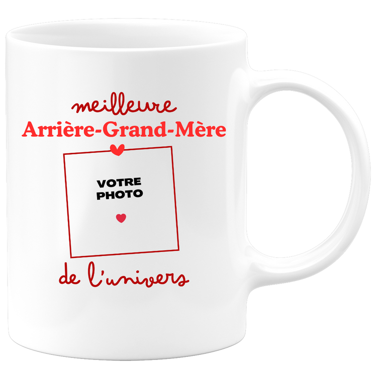 Mug Meilleure Arrière-grand-mère de l'univers - Mug personnalisé avec photo famille