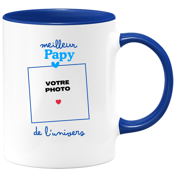 Mug Meilleur Papy de l'univers - Mug personnalisé avec photo famille