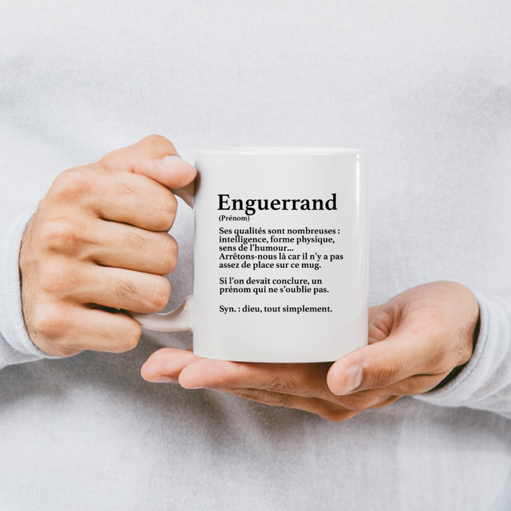quotedazur - Mug Définition Prénom Enguerrand Dieu Tout Simplement - Cadeau Humour Prénom - Idée Cadeau Famille Saint Valentin - Tasse Prénom Enguerrand