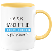 quotedazur - Mug Je Suis Basketteur Et Toi C'est Quoi Ton Super Pouvoir - Cadeau Humour Travail - Idée Cadeau Départ Collègue - Tasse Chef Basketteur - Idéal Pour Noël Au Bureau