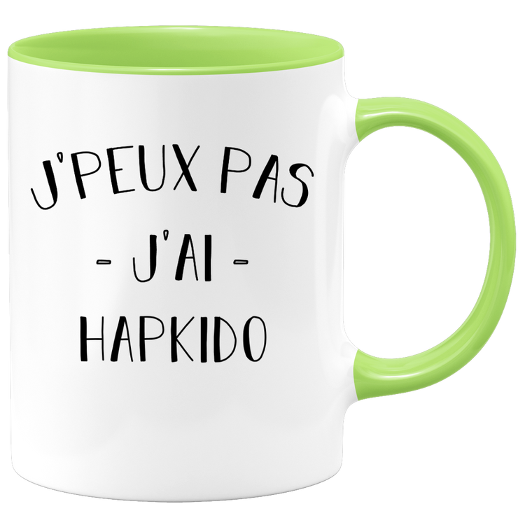 quotedazur - Mug Je Peux Pas J'ai Hapkido - Cadeau Humour Sport - Idée Cadeau Original - Tasse Hapkido - Idéal Pour Anniversaire Ou Noël