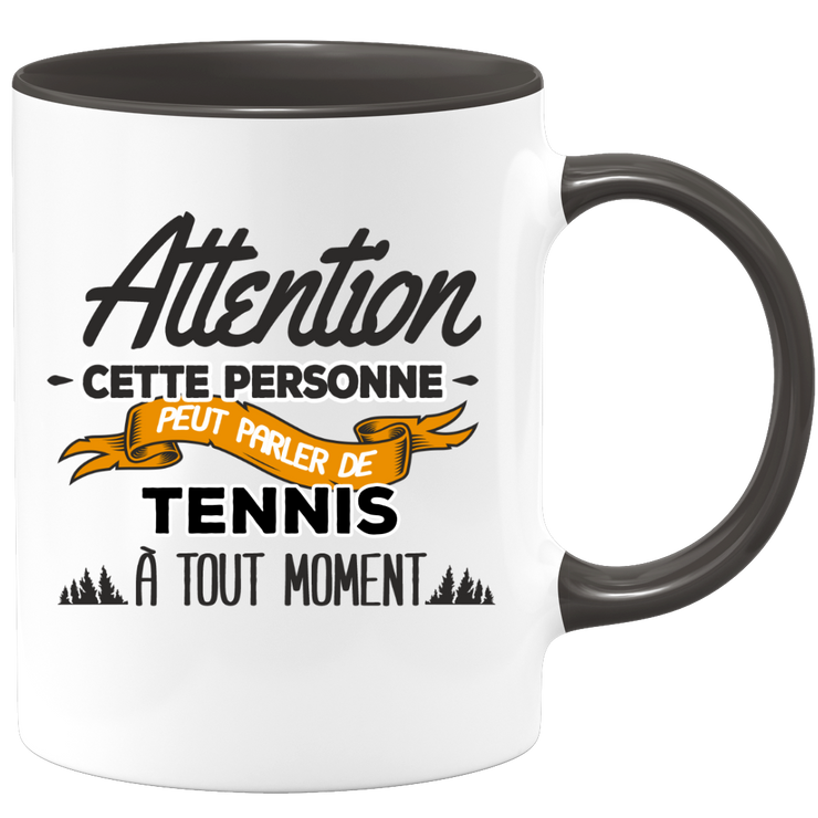 quotedazur - Mug Cette Personne Peut Parler De Tennis À Tout Moment - Cadeau Humour Sport - Idée Cadeau Original Tennisman Tenniswoman - Tasse Tennis - Anniversaire Ou Noël