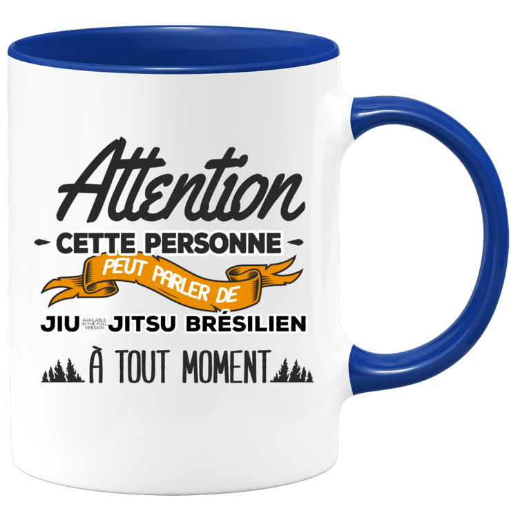 quotedazur - Mug Cette Personne Peut Parler De Jiu-Jitsu Brésilien À Tout Moment - Cadeau Humour Sport - Idée Cadeau Original - Tasse Jiu-Jitsu Brésilien - Anniversaire Ou Noël