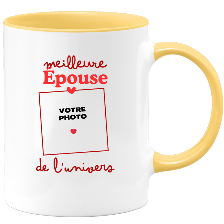 Mug Meilleure Épouse de l'univers - Mug personnalisé avec photo famille