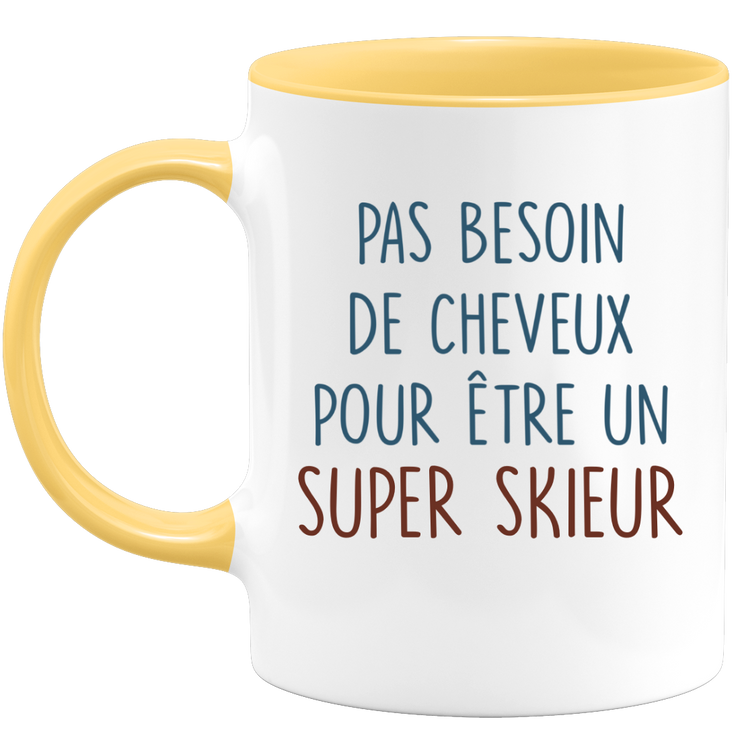 Mug pas besoin de cheveux pour être un super Skieur