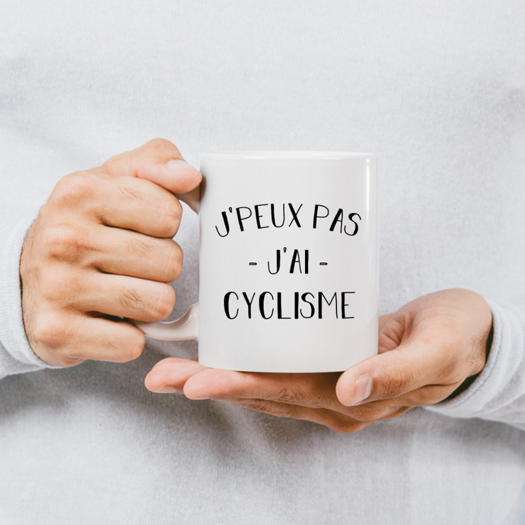 quotedazur - Mug Je Peux Pas J'ai Cyclisme - Cadeau Humour Sport - Idée Cadeau Original - Tasse Cyclisme - Idéal Pour Anniversaire Ou Noël