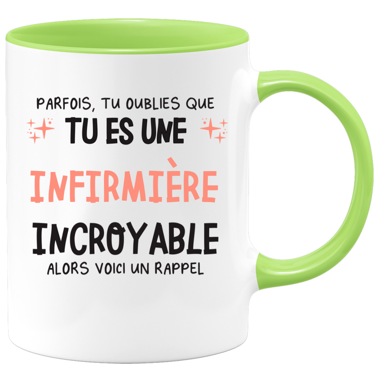 Mug parfois, tu oublies que tu es une Infirmière incroyable, alors voici un rappel