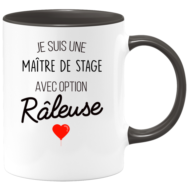 quotedazur - Mug Je Suis Une Maître de stage Avec Option Râleuse - Cadeau Idéal Pour Maître de stage - Cadeau Personnalisé Pour Femme - Cadeau Original Pour Anniversaire Ou Noël