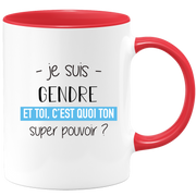 quotedazur - Mug Je Suis Gendre Et Toi C'est Quoi Ton Super Pouvoir - Cadeau Humour Travail - Idée Cadeau Départ Collègue - Tasse Chef Gendre - Idéal Pour Noël Au Bureau