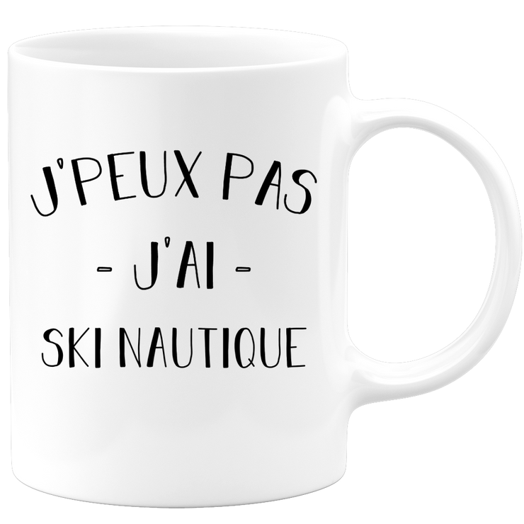 Mug I can't I water ski - funny birthday humor gift for water skiing
