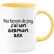 quotedazur - Mug No need for Psy I have a German Rex - Cat Humor Gift - Original Mug Animals Christmas Birthday Gift