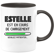 quotedazur - Mug Estelle Est En Cours De Chargement Veuillez Patienter - Cadeau Estelle Prénom Femme Personnalisé - Cadeau Annniversaire Noël Adolescent Collègue