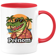 Mug Crocodile Retraité Personnalisé - Personnalisable Ajoutez un Prénom