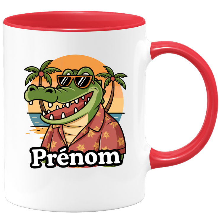 Mug Crocodile Retraité Personnalisé - Personnalisable Ajoutez un Prénom