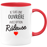 quotedazur - Mug Je Suis Une Ouvrière Avec Option Râleuse - Cadeau Idéal Pour Ouvrière - Cadeau Personnalisé Pour Femme - Cadeau Original Pour Anniversaire Ou Noël