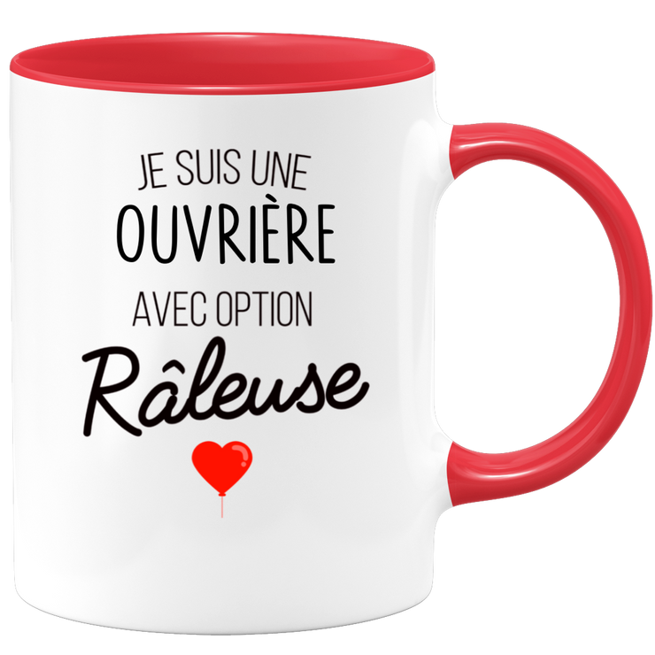 quotedazur - Mug Je Suis Une Ouvrière Avec Option Râleuse - Cadeau Idéal Pour Ouvrière - Cadeau Personnalisé Pour Femme - Cadeau Original Pour Anniversaire Ou Noël