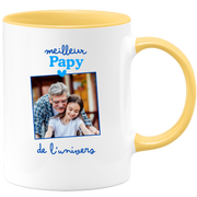 Mug Meilleur papy de l'univers - Mug personnalisé avec photo famille