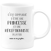 Princess Receptionist Mug - Women's Gift for Receptionist Funny Humor Ideal for Colleague Birthday