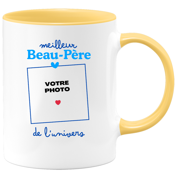 Mug Meilleur Beau-père de l'univers - Mug personnalisé avec photo famille