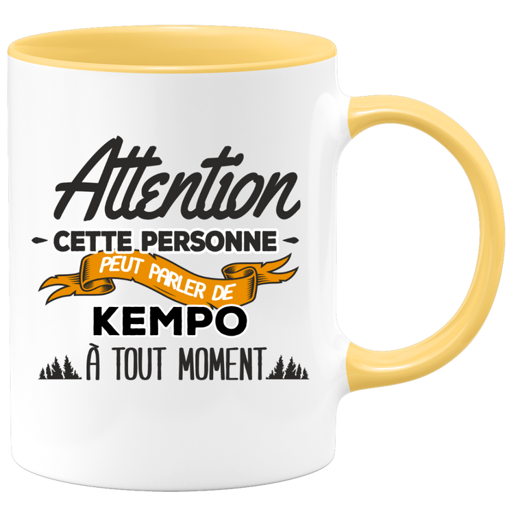 quotedazur - Mug Cette Personne Peut Parler De Kempo À Tout Moment - Cadeau Humour Sport - Idée Cadeau Original     - Tasse Kempo - Anniversaire Ou Noël