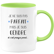 quotedazur - Mug Je Ne Suis Pas Parfait Mais Je Suis Gendre Et C'est Presque Pareil - Cadeau Humoristique pour Beau-Fils, Anniversaire, Noël