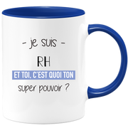 quotedazur - Mug Je Suis Rh Et Toi C'est Quoi Ton Super Pouvoir - Cadeau Humour Travail - Idée Cadeau Départ Collègue - Tasse Chef Rh - Idéal Pour Noël Au Bureau
