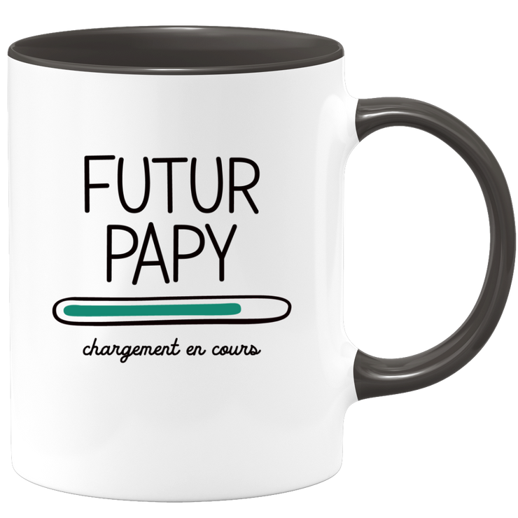 quotedazur - Mug Futur Papy 2025 Chargement En Cours - Cadeau Futur Grand-Père - Surprise Annonce Grossesse Garçon/Fille Naissance Bébé