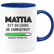 quotedazur - Mug Mattia Est En Cours De Chargement Veuillez Patienter - Cadeau Mattia Prénom Homme Personnalisé - Cadeau Annniversaire Noël Adolescent Collègue