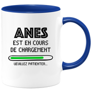 quotedazur - Mug Anes Est En Cours De Chargement Veuillez Patienter - Cadeau Anes Prénom Homme Personnalisé - Cadeau Annniversaire Noël Adolescent Collègue