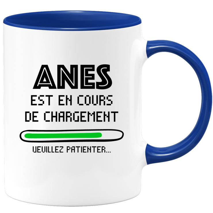 quotedazur - Mug Anes Est En Cours De Chargement Veuillez Patienter - Cadeau Anes Prénom Homme Personnalisé - Cadeau Annniversaire Noël Adolescent Collègue