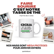 quotedazur - Mug Cecilia Est En Cours De Chargement Veuillez Patienter - Cadeau Cecilia Prénom Femme Personnalisé - Cadeau Annniversaire Noël Adolescent Collègue