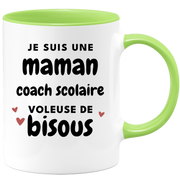 quotedazur - Mug I'm A School Coach Mom Thief Of Kisses - Original Mother's Day Gift - Gift Idea For Mom Birthday - Gift For Future Mom Birth