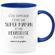 quotedazur - Mug Super Maman Et Regisseuse A La Fois Mais Je Gère - Tasse Cadeau Maman Fête Des Mères Anniversaire - Cadeau Pour Jeune Ou Future Maman Suite À Une Naissance