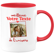 Mug photo personnalisée meilleure de l'univers pour femme - Métier famille prénom couple parent