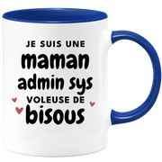 quotedazur - Mug I am a mom Admin sys thief of kisses - Original Mother's Day Gift - Gift Idea For Mom Birthday - Gift For Future Mom Birth