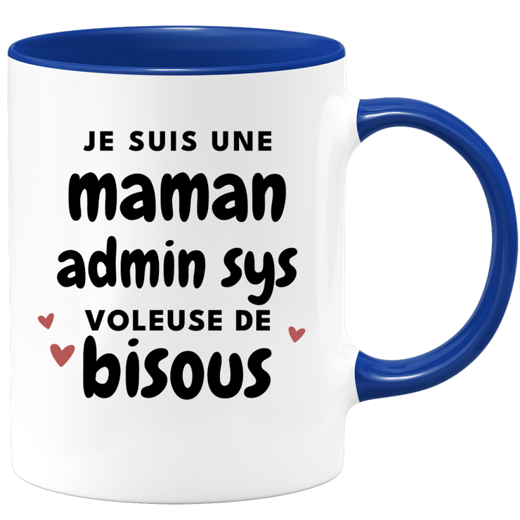 quotedazur - Mug I am a mom Admin sys thief of kisses - Original Mother's Day Gift - Gift Idea For Mom Birthday - Gift For Future Mom Birth
