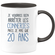 Funny funny 20th birthday mug - 20th birthday gift mug Man Woman Humor Original