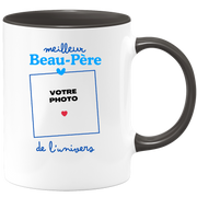 Mug Meilleur Beau-père de l'univers - Mug personnalisé avec photo famille