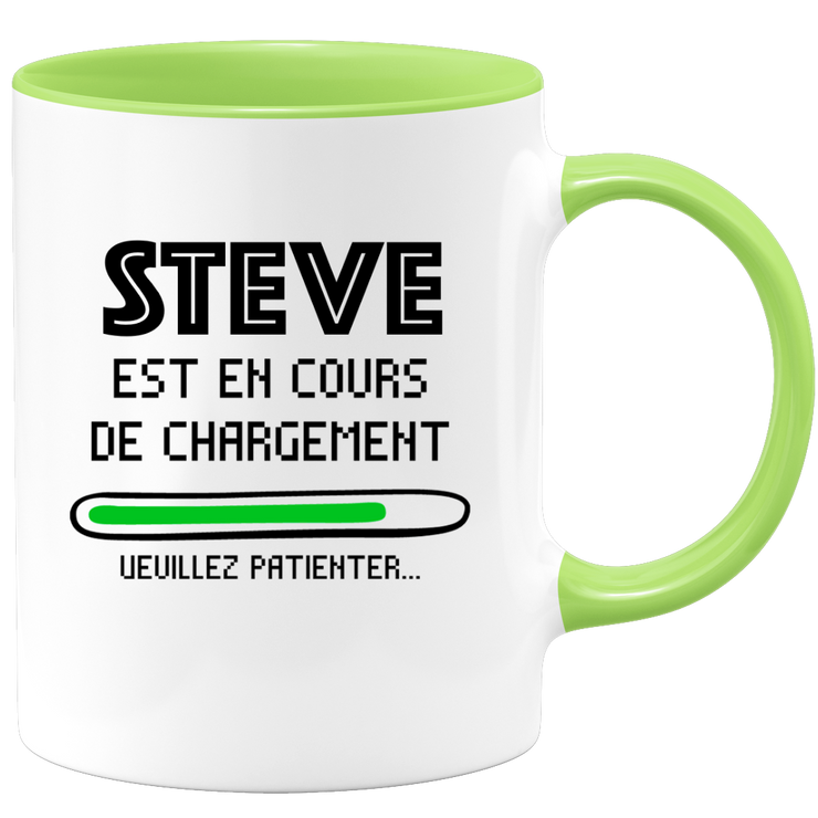 quotedazur - Mug Steve Est En Cours De Chargement Veuillez Patienter - Cadeau Steve Prénom Homme Personnalisé - Cadeau Annniversaire Noël Adolescent Collègue