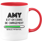 quotedazur - Mug Amy Est En Cours De Chargement Veuillez Patienter - Cadeau Amy Prénom Femme Personnalisé - Cadeau Annniversaire Noël Adolescent Collègue