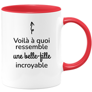 quotedazur - Mug Voilà À Quoi Ressemble Une Belle-fille Incroyable - Cadeau Pour Belle-fille - Cadeau Personnalisé Pour Femme - Cadeau Original Anniversaire Ou Noël